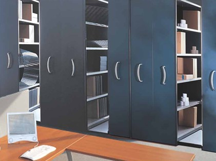 archivio compattabile blu