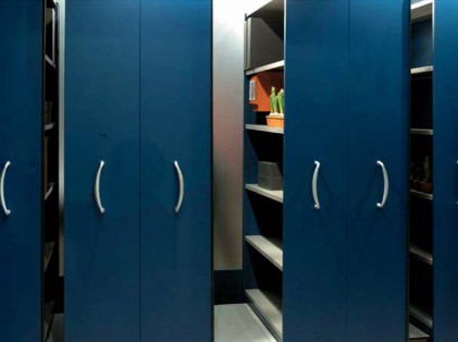 archivio compattabile blu