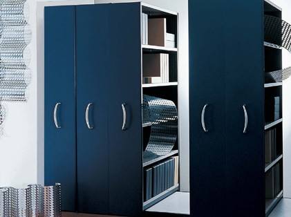 archivio compattabile blu